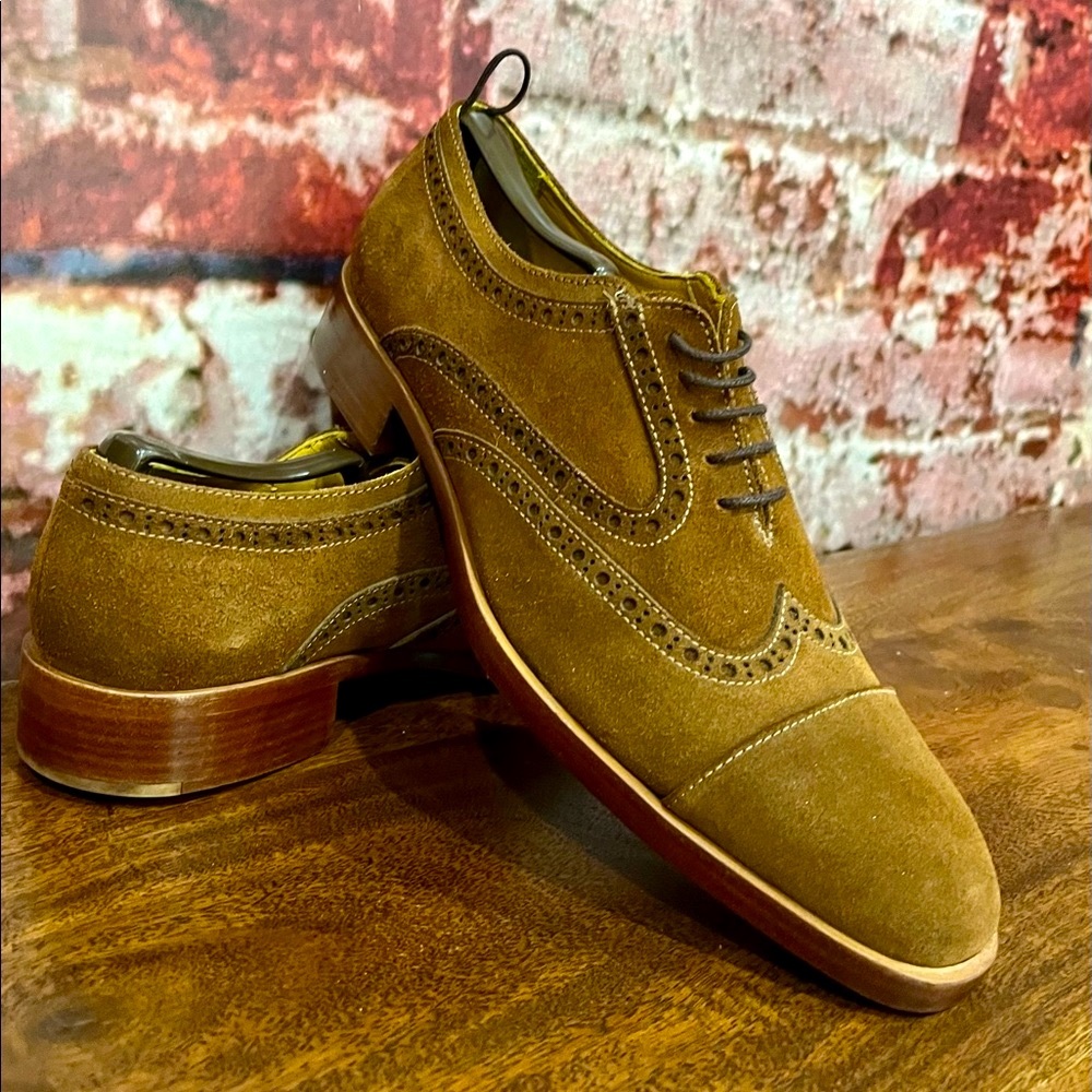 BRAND NEW DONALD PLINER ZINDEL OXFORD CAP TOE WINTIP SHOES - Picture 2 of 10